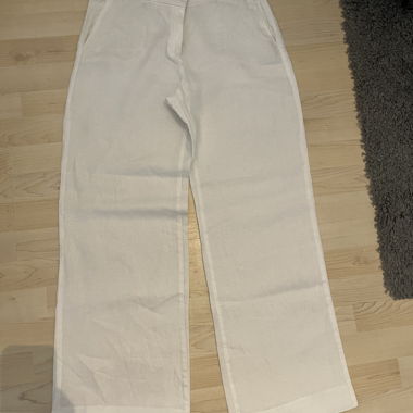 Pantalon en lin Esprit blanc