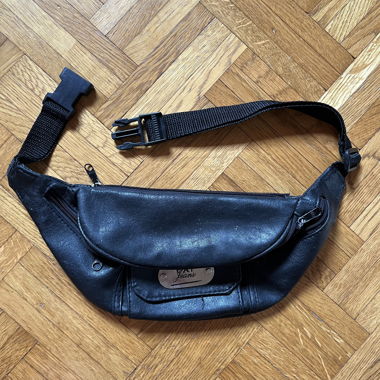 Marsupio EXP Jeans nero in similpelle