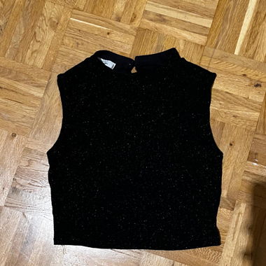 Schwarzes Glitzer Top