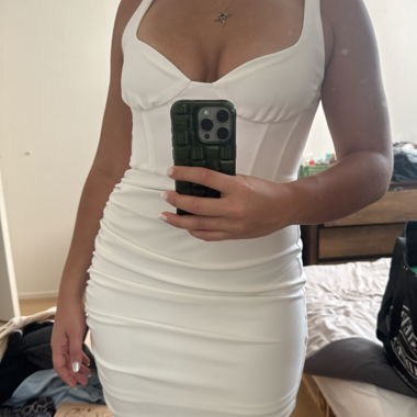 White corset dress