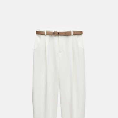 Neue Hose mit Gürtel weiss 