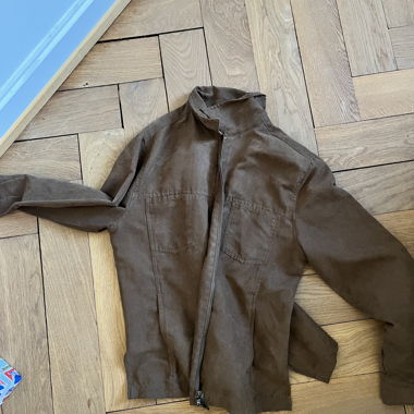 Giacca in pelle da donna marrone