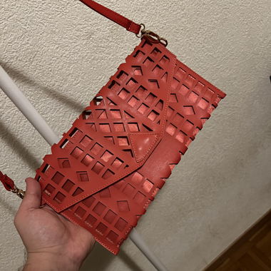Batik clutch bag red - great for upcoming parties!