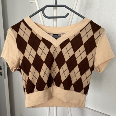 Shein Argyle Crop Top