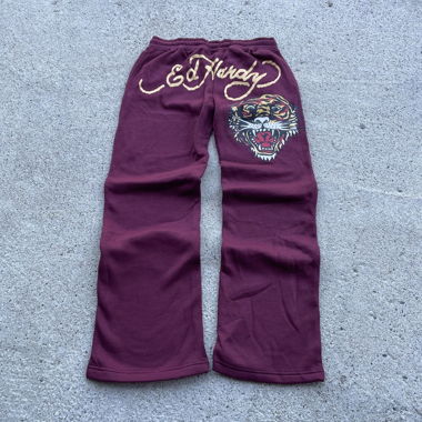 Ed Hardy Jogginghose bordeaux, fit like S