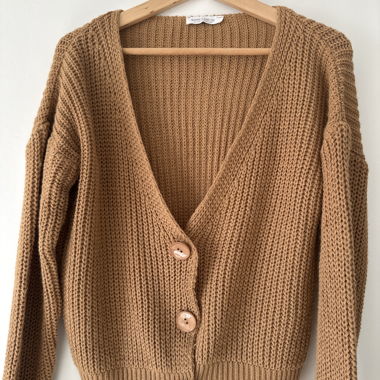 Brown Cardigan - Barels&Oil