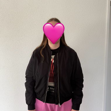 H&M Divided Bomberjacke schwarz orange 