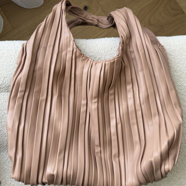 Nude Pleated Bag