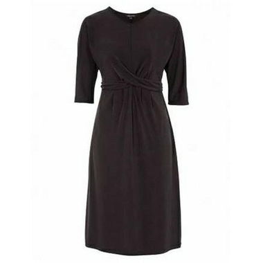 Happy Holly Midi Dress Black Knot Detail