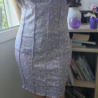 Lavender Floral Mini Dress m/l