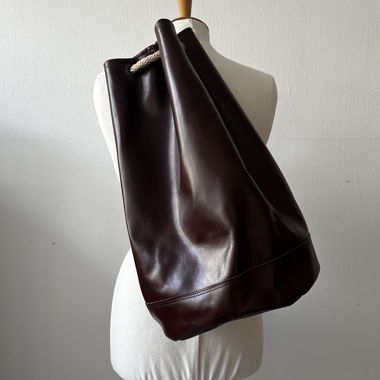 Brown leather sea bag