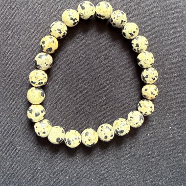 Bracciale di perle giallo-nero