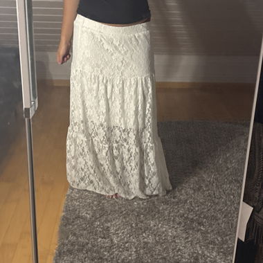 White Lace Maxi Skirt