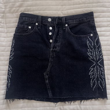 Levi’s Premium black denim mini skirt vintage