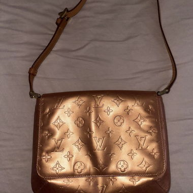 louis vuitton bag metallic rose
