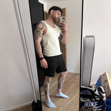 Schwarze Jeansshorts Sommer L