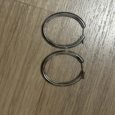 Silver hoop earrings