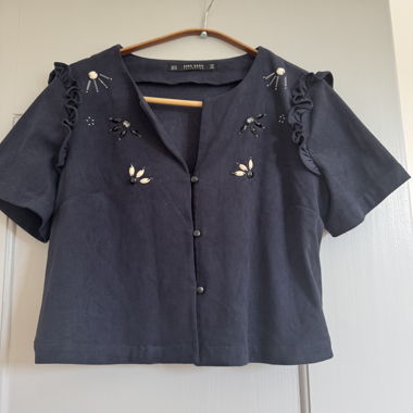 ZARA BASIC Short-Sleeve Blouse