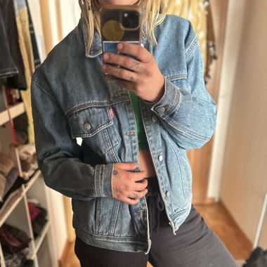 Veste vintage en jeans Coca cola