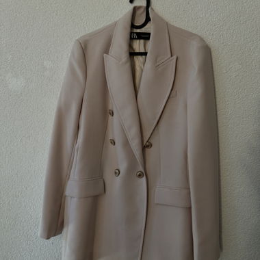 Ensemble veste et pantalon Zara rose pâle