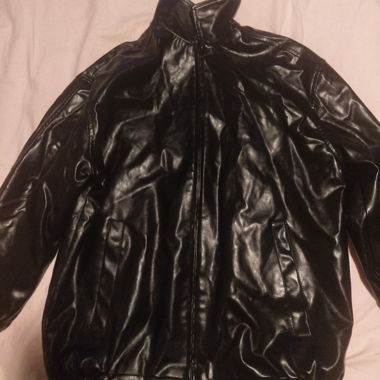Black faux leather jacket