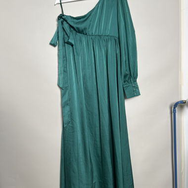 Teal One-Shoulder Dress