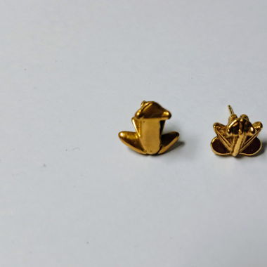Gold Frog Earrings 