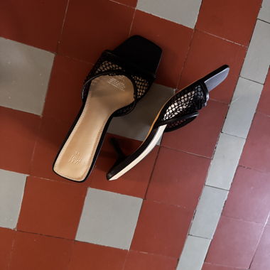 Mules nere con tacco