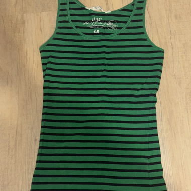 top verde scuro a righe