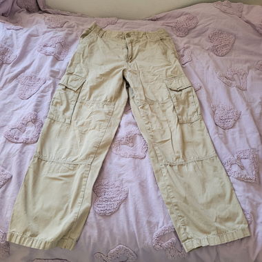 Pantalone cargo beige