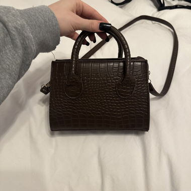 Mini-sac à main effet croco