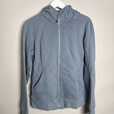 Felpa con zip blu