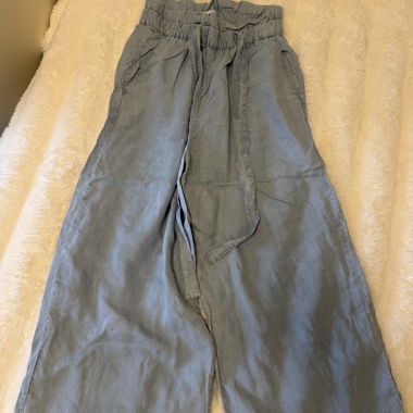Blaue Wide-Leg Hose