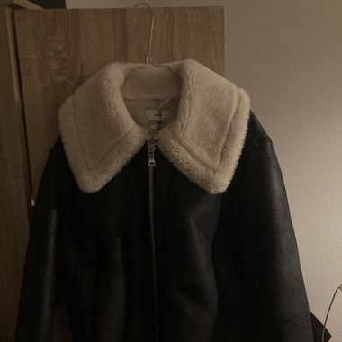 Veste mango daim et fourrure 
