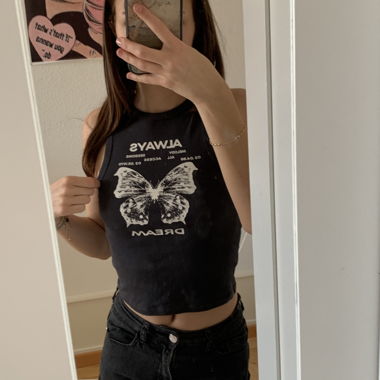 Top y2k papillon 