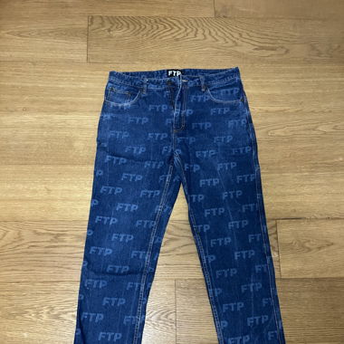 Print Jeans - Blau