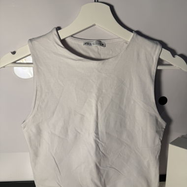 ZARA Crop Tops set da 2 Nero & Bianco Tg. S