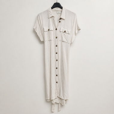 Robe chemise beige clair de KAFFE en taille 36