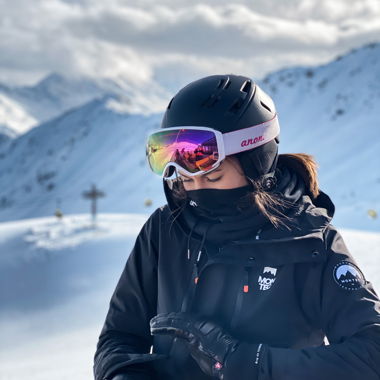 Maschera da sci Anon lente specchiata rosa
