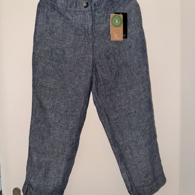 Leinen-Culotte in Blau