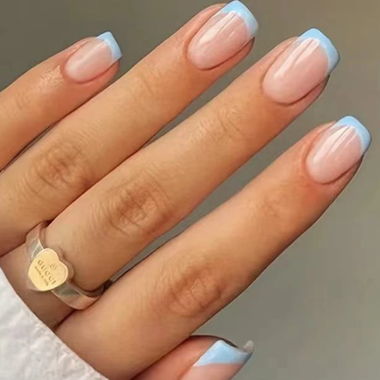 Press On Nails in Blue Basic