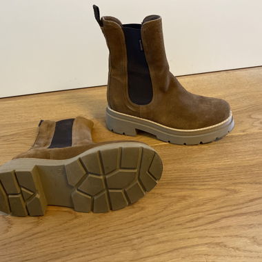 Brown Suede Chelsea Boots Size 36
