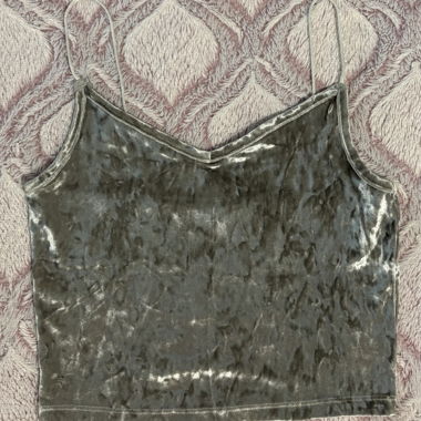 Silver Satin Top