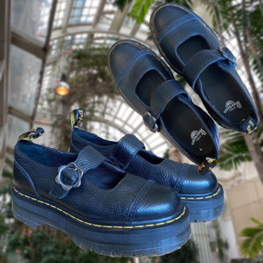 Dr. Martens platform Addina with flower bucke