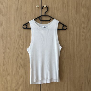 Débardeur en maille blanc, Mango, taille XS