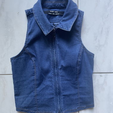 Jeansweste mit Reissverschluss