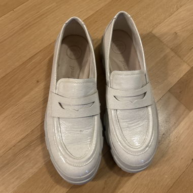 White Patent Loafers
