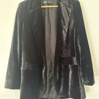 Blazer en velours ZARA noir XS