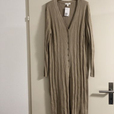 Cardigan lungo a coste
