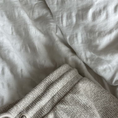 Beige Stoffhose